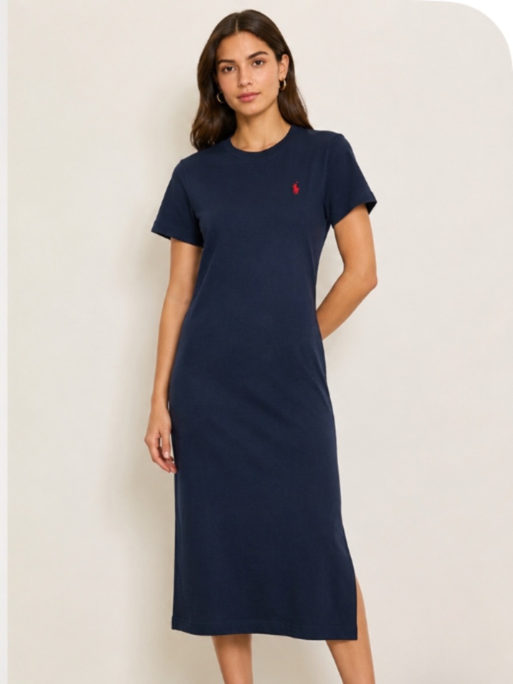 NWT Polo Ralph Lauren Cotton Women’s T-Shirt Dress – Navy Blue – Size US XL